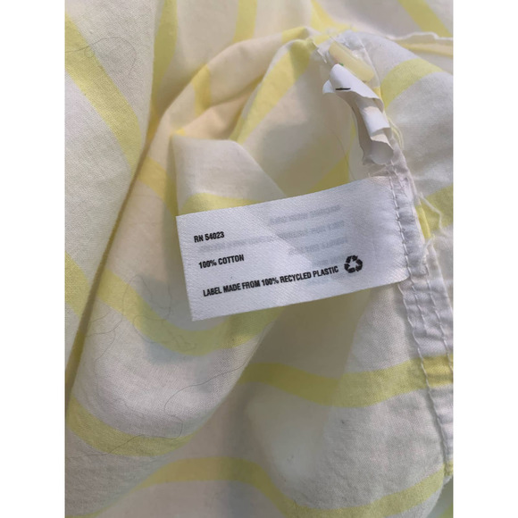 Gap The Fitted Boyfriend white yellow striped casual buttoned shirt size XS - Picture 5 of 6